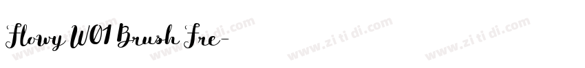 Flowy W01 Brush Fre字体转换